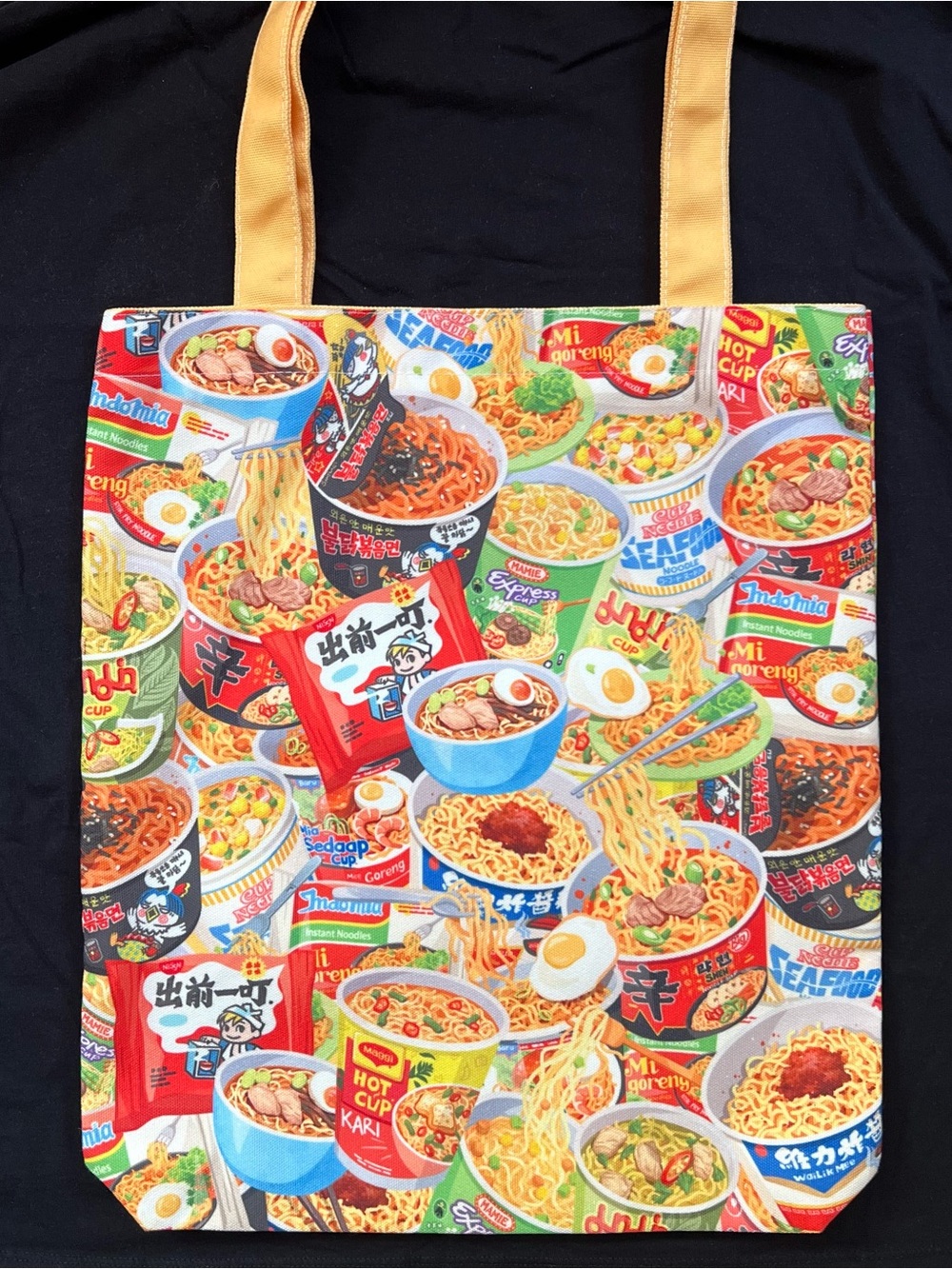 NWOT Instant Noodle Print Tote Bag
